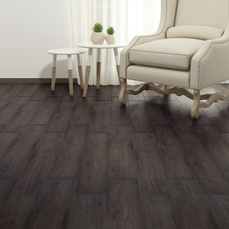 vidaXL PVC Laminat Dielen Selbstklebend 2,51 m² 2 mm Dunkelbraun vidaXL PVC Laminat Dielen Selbstklebend 2,51 m² 2 mm Dunkelbraun