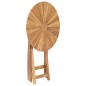 vidaXL Klappbarer Gartentisch Ø 60 cm Teak Massivholz vidaXL Klappbarer Gartentisch Ø 60 cm Teak Massivholz