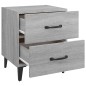 vidaXL Nachttische 2 Stk. Grau Sonoma 40x35x47,5 cm vidaXL Nachttische 2 Stk. Grau Sonoma 40x35x47,5 cm