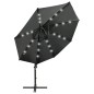 vidaXL Ampelschirm mit Mast und LED-Beleuchtung Anthrazit 300 cm vidaXL Ampelschirm mit Mast und LED-Beleuchtung Anthrazit 300 cm