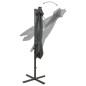 vidaXL Ampelschirm mit Mast und LED-Beleuchtung Anthrazit 300 cm vidaXL Ampelschirm mit Mast und LED-Beleuchtung Anthrazit 300 cm