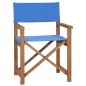 vidaXL Regiestuhl Massivholz Teak Blau vidaXL Regiestuhl Massivholz Teak Blau