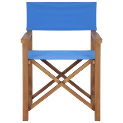 vidaXL Regiestuhl Massivholz Teak Blau
