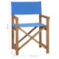 vidaXL Regiestuhl Massivholz Teak Blau vidaXL Regiestuhl Massivholz Teak Blau