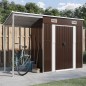 vidaXL Gartenhaus mit Schleppdach Braun 277x110,5x181 cm Stahl vidaXL Gartenhaus mit Schleppdach Braun 277x110,5x181 cm Stahl