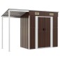 vidaXL Gartenhaus mit Schleppdach Braun 277x110,5x181 cm Stahl vidaXL Gartenhaus mit Schleppdach Braun 277x110,5x181 cm Stahl