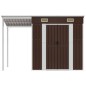 vidaXL Gartenhaus mit Schleppdach Braun 277x110,5x181 cm Stahl vidaXL Gartenhaus mit Schleppdach Braun 277x110,5x181 cm Stahl