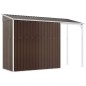 vidaXL Gartenhaus mit Schleppdach Braun 277x110,5x181 cm Stahl vidaXL Gartenhaus mit Schleppdach Braun 277x110,5x181 cm Stahl