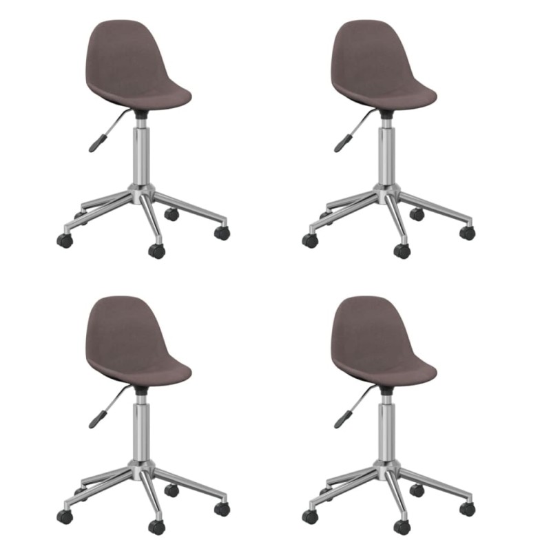vidaXL Esszimmerstühle 4 Stk. Drehbar Taupe Stoff vidaXL Esszimmerstühle 4 Stk. Drehbar Taupe Stoff