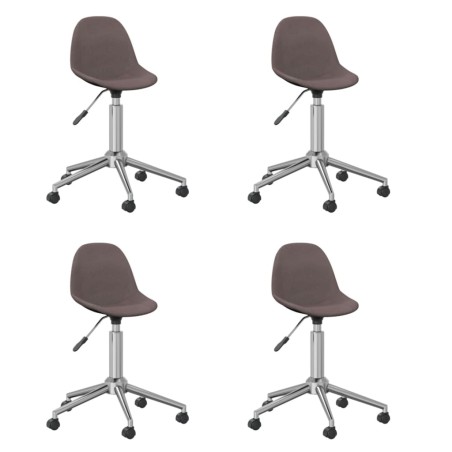 vidaXL Esszimmerstühle 4 Stk. Drehbar Taupe Stoff