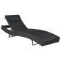 Sonnenliege Poly Rattan und Textilene Schwarz Sonnenliege Poly Rattan und Textilene Schwarz