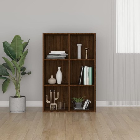 vidaXL Bücherregal/Sideboard Braun Eichen-Optik 66x30x98 cm