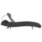 Sonnenliege Poly Rattan und Textilene Schwarz Sonnenliege Poly Rattan und Textilene Schwarz