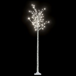 vidaXL Weihnachtsbaum 200 LEDs 2,2 m Kaltweiß Weide Indoor Outdoor
