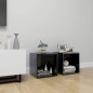 vidaXL TV-Schränke 2 Stk. Hochglanz-Schwarz 37x35x37 cm Holzwerkstoff vidaXL TV-Schränke 2 Stk. Hochglanz-Schwarz 37x35x37 cm Holzwerkstoff