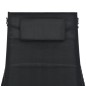 Sonnenliege Poly Rattan und Textilene Schwarz Sonnenliege Poly Rattan und Textilene Schwarz