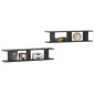 vidaXL Wandregale 2 Stk. Grau 90x18x20 cm Holzwerkstoff vidaXL Wandregale 2 Stk. Grau 90x18x20 cm Holzwerkstoff