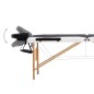 vidaXL Massageliege Klappbar 3-Zonen mit Holzgestell Schwarz und Weiß vidaXL Massageliege Klappbar 3-Zonen mit Holzgestell Schwarz und Weiß