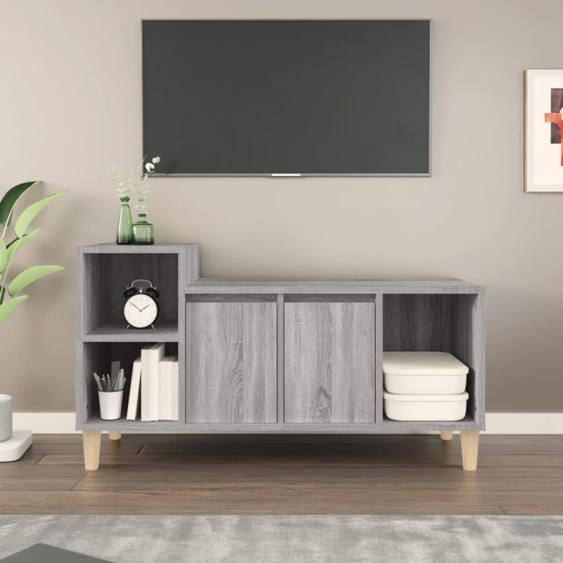 vidaXL TV-Schrank Grau Sonoma 100x35x55 cm Holzwerkstoff vidaXL TV-Schrank Grau Sonoma 100x35x55 cm Holzwerkstoff