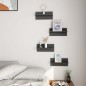 vidaXL Wandregale 4 Stk. Hochglanz-Grau 40x11,5x18 cm vidaXL Wandregale 4 Stk. Hochglanz-Grau 40x11,5x18 cm