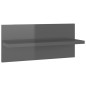 vidaXL Wandregale 4 Stk. Hochglanz-Grau 40x11,5x18 cm vidaXL Wandregale 4 Stk. Hochglanz-Grau 40x11,5x18 cm