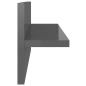 vidaXL Wandregale 4 Stk. Hochglanz-Grau 40x11,5x18 cm vidaXL Wandregale 4 Stk. Hochglanz-Grau 40x11,5x18 cm