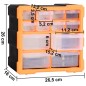 vidaXL Multi-Schubladen-Organizer 2 Stk. 12 Schubladen 26,5x16x26 cm vidaXL Multi-Schubladen-Organizer 2 Stk. 12 Schubladen 26,5x16x26 cm