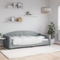 Tagesbett Hellgrau 90x200 cm Stoff Tagesbett Hellgrau 90x200 cm Stoff