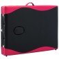 vidaXL Massageliege Klappbar 3-Zonen mit Holzgestell Schwarz und Rosa vidaXL Massageliege Klappbar 3-Zonen mit Holzgestell Schwarz und Rosa