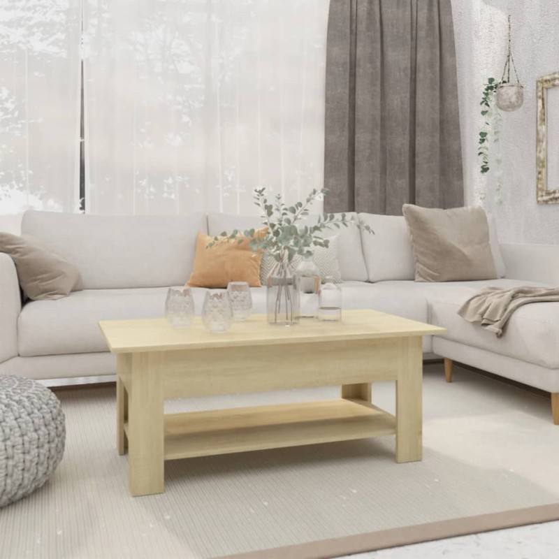 vidaXL Couchtisch Sonoma-Eiche 102x55x42 cm Holzwerkstoff vidaXL Couchtisch Sonoma-Eiche 102x55x42 cm Holzwerkstoff