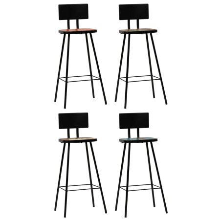 vidaXL Barhocker 4 Stk. Massives Altholz