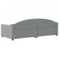 Tagesbett Hellgrau 90x200 cm Stoff Tagesbett Hellgrau 90x200 cm Stoff