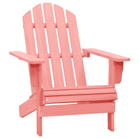 vidaXL Adirondack-Gartenstuhl Massivholz Tanne Rosa