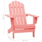 vidaXL Adirondack-Gartenstuhl Massivholz Tanne Rosa vidaXL Adirondack-Gartenstuhl Massivholz Tanne Rosa
