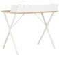 vidaXL Schreibtisch Weiß und Natur 80x50x84 cm vidaXL Schreibtisch Weiß und Natur 80x50x84 cm