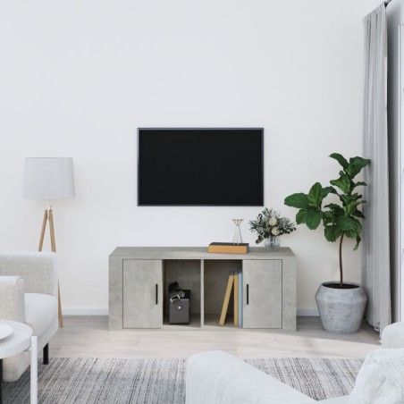 vidaXL TV-Schrank Betongrau 100x35x40 cm Holzwerkstoff