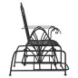 vidaXL Schaukelstuhl 61 cm Schwarz Stahl vidaXL Schaukelstuhl 61 cm Schwarz Stahl