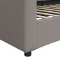 Tagesbett Taupe 90x200 cm Stoff Tagesbett Taupe 90x200 cm Stoff