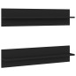 vidaXL Wandregale 2 Stk. Schwarz 80x11,5x18 cm Holzwerkstoff vidaXL Wandregale 2 Stk. Schwarz 80x11,5x18 cm Holzwerkstoff