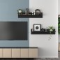vidaXL Wandregale 2 Stk. Schwarz 80x11,5x18 cm Holzwerkstoff vidaXL Wandregale 2 Stk. Schwarz 80x11,5x18 cm Holzwerkstoff