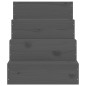 vidaXL Haustiertreppe Grau 40x49x47 cm Massivholz Kiefer vidaXL Haustiertreppe Grau 40x49x47 cm Massivholz Kiefer