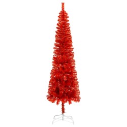 vidaXL Schlanker Weihnachtsbaum Rot 150 cm 