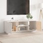 vidaXL TV-Schrank Weiß 110x35x40,5 cm Massivholz Kiefer vidaXL TV-Schrank Weiß 110x35x40,5 cm Massivholz Kiefer
