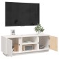 vidaXL TV-Schrank Weiß 110x35x40,5 cm Massivholz Kiefer vidaXL TV-Schrank Weiß 110x35x40,5 cm Massivholz Kiefer