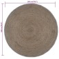 vidaXL Teppich Handgefertigt Jute Rund 180 cm Grau vidaXL Teppich Handgefertigt Jute Rund 180 cm Grau