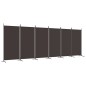 vidaXL 6-tlg. Paravent Braun 520x180 cm Stoff vidaXL 6-tlg. Paravent Braun 520x180 cm Stoff