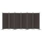 vidaXL 6-tlg. Paravent Braun 520x180 cm Stoff vidaXL 6-tlg. Paravent Braun 520x180 cm Stoff