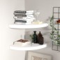 vidaXL Eck-Schweberegale 2 Stk. Weiß 35x35x3,8 cm MDF vidaXL Eck-Schweberegale 2 Stk. Weiß 35x35x3,8 cm MDF