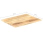vidaXL Tischplatte Massivholz Mango 25-27 mm 80x60 cm vidaXL Tischplatte Massivholz Mango 25-27 mm 80x60 cm