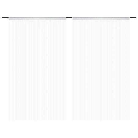 vidaXL Fadenvorhang 2 Stk.100 x 250 cm Weiß